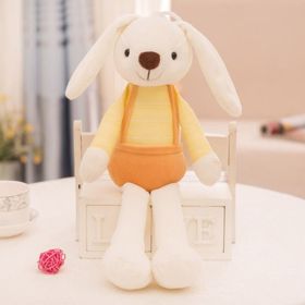 Easter Bunny Plush Toy Cute Dangle Ear Rabbit Doll Pillow Children's Gift (Color: Yellow Clothes, Items: 15.75 inch)