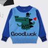Baby Boy Cartoon Dinosaur Graphic ColorBlock Sleeves Design Fashion Pullover Sweater