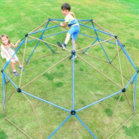 Kids Climbing Dome Tower - 12 ft Jungle Gym Geometric Playground Dome Climber Monkey Bars Play Center, Rust & UV Resistant Steel Supporting 1000 LBS (Color: as Pic)