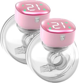 Hands Free Breast Pump, Wearable Breast Pumps With 4 Modes&12 Levels, Smart Display& Memory Function, Rechargable Electric Breast Pumps for Breastfeed (Color: color)