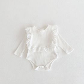 Autumn Solid Triangle Baby Solid Bodysuit (Option: Beige-66cm)