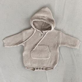 Pullover Sweater Onesie Baby Romper (Option: Light Camel-66cm)