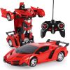Remote Control Car; Transform Robot RC Car with One-Button Transforming 360 Degree Rotation Drifting; 1:18 Scale Police Car Ideal Xmas and Birthday Gi