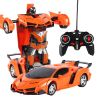 Remote Control Car; Transform Robot RC Car with One-Button Transforming 360 Degree Rotation Drifting; 1:18 Scale Police Car Ideal Xmas and Birthday Gi