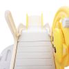 Toddler Slide and Swing Set 5 in 1, Kids Playground Climber Slide Playset with Basketball Hoop Freestanding Combination for Babies Indoor & Outdoor
