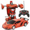 Remote Control Car; Transform Robot RC Car with One-Button Transforming 360 Degree Rotation Drifting; 1:18 Scale Police Car Ideal Xmas and Birthday Gi