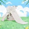 Toddler Climber and Slide Set 4 in 1; Kids Playground Climber Freestanding Slide Playset with Basketball Hoop Play Combination for Babies Indoor & Out