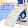 Toddler Climber and Slide Set 4 in 1; Kids Playground Climber Freestanding Slide Playset with Basketball Hoop Play Combination for Babies Indoor & Out