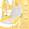 Toddler Slide and Swing Set 5 in 1, Kids Playground Climber Slide Playset with Basketball Hoop Freestanding Combination for Babies Indoor & Outdoor