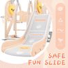 Toddler Slide and Swing Set 5 in 1, Kids Playground Climber Slide Playset with Basketball Hoop Freestanding Combination for Babies Indoor & Outdoor
