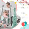 Toddler Slide and Swing Set 3 in 1; Kids Playground Climber Swing Playset with Basketball Hoops Freestanding Combination Indoor & Outdoor