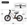 ECARPAT Balance Bike, Magnesium Alloy Frame Toddler Bike,Lightweight Sport Training Bicycle with 12" Rubber Foam Tires,Adjustable Seat for Kids Ages 1
