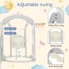 Toddler Slide and Swing Set 5 in 1, Kids Playground Climber Slide Playset with Basketball Hoop Freestanding Combination for Babies Indoor & Outdoor