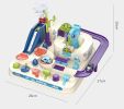 Kids Race Track Toys For Boy Car Adventure Toy For 3 4 5 6 7 Years Old Boys Girls; Puzzle Rail Car; City Rescue Playsets Magnet Toys W/ 4 Mini Cars; P