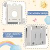 Toddler Slide and Swing Set 5 in 1, Kids Playground Climber Slide Playset with Basketball Hoop Freestanding Combination for Babies Indoor & Outdoor