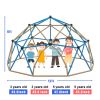 Kids Climbing Dome Tower - 12 ft Jungle Gym Geometric Playground Dome Climber Monkey Bars Play Center, Rust & UV Resistant Steel Supporting 1000 LBS