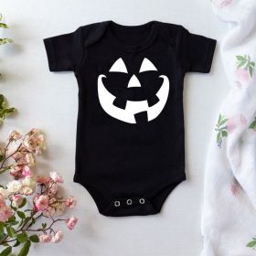 Cotton Jumpsuit Romper Halloween Pumpkin Head Skull (Option: Black 2-Climbing Clothes 6to12 Months)