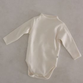 Baby Half Turtleneck Household Overalls Warm (Option: Beige-80cm)