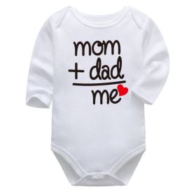 Baby Jumpsuit Solid Color Heat Transfer Patch (Option: Long Ha Love Me-9M)