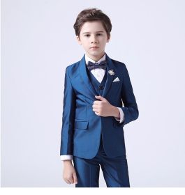 Boy's Suit Two Pieces Performance Dress (Option: Top Pants Bow Tie-110cm)