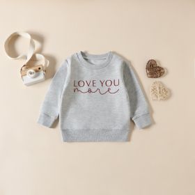 Children's Clothing Spring Boys' Top Letter Sweater Baby Romper (Option: Sweater-100cm)